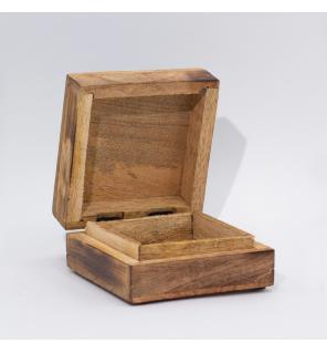 Caja Med Cuadrada 13.5x13.5x6cm - Diseño Champiñón Turquesa