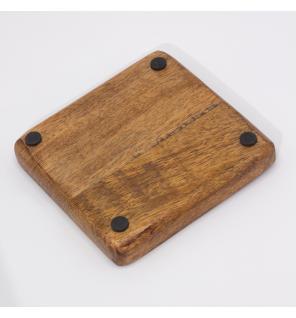 Bandeja cuadrada grande para baratijas 15x15x2,5cm - Diseño seta Granate