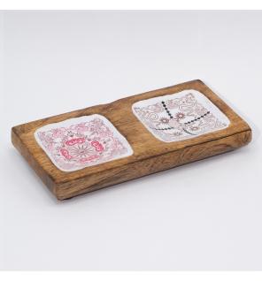 Bandeja doble 20x10x2.5cm - HOP HARE