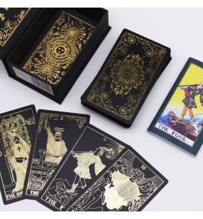 Tarot de color Dorado con Libro - Caja de Regalo