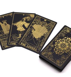 Tarot de color Dorado con Libro - Caja de Regalo