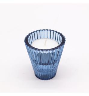 Portavelas reversible para cena / vela de té - Azul real