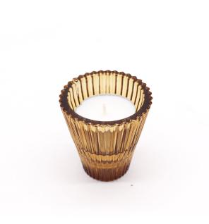 Portavelas reversible para cena / vela de té - Ámbar antiguo