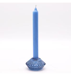 Portavelas reversible con diseño de flor para cena / vela de té - Azul