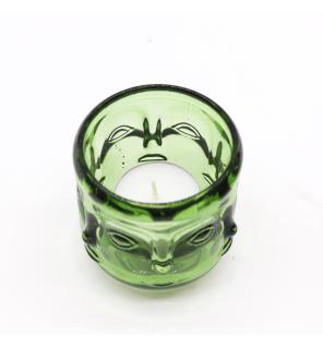 Tarro de vela con caras de Buda - Jardín de Jade
