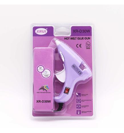 Pistola de Pegamento caliente mini Xrui 30W Hobby (enchufe UE) - para barras de 7 mm