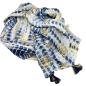 Colección Nómada Sari Mediterráneo - Pareo - Azul Teñido Anudado & Estampado