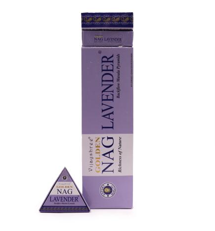 Conos de Incienso Jumbo Dorado Nag - Lavanda Back Reflujo 42g