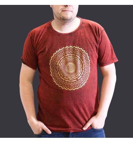 Camiseta Nomad Sari pequeña - Mandala - Granate