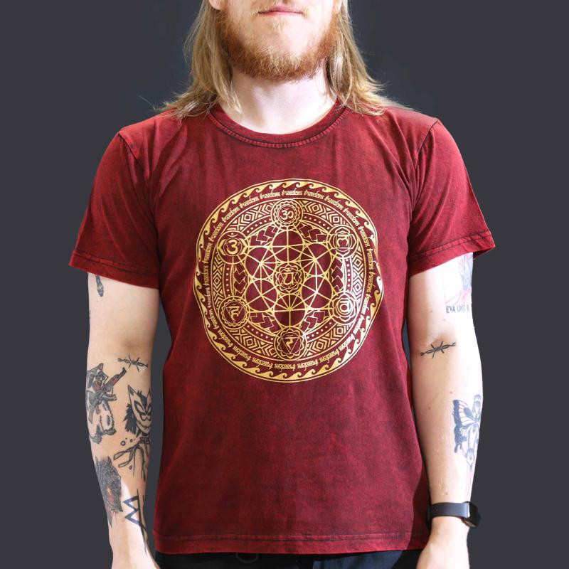 Camiseta Nomad Sari Pequeña - Chakra - Granate