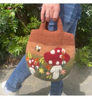 Bolsa de fieltro para jardín de setas - 35 x 27 cm