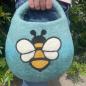 Bolsa de fieltro para abejas - Un asa con imán - Azul y verde