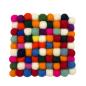 Posavasos cuadrados de fieltro de 10 cm, color gris multicolor (juego de 4)