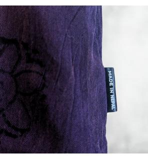 Sari Nómada - Pantalón Hongo - Diseños con Estampado en Bloque - Tonos Naranjas (105x127cm) S/M