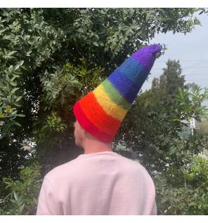 Sombrero de mago de sauna de fieltro - Arcoíris