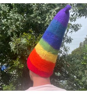 Sombrero de mago de sauna de fieltro - Arcoíris