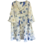 (ML) Colección Nomad Sari - Vestido - Diseño de mal de ojo blanco, azul y dorado