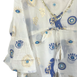 (ML) Colección Nomad Sari - Vestido - Diseño de mal de ojo blanco, azul y dorado