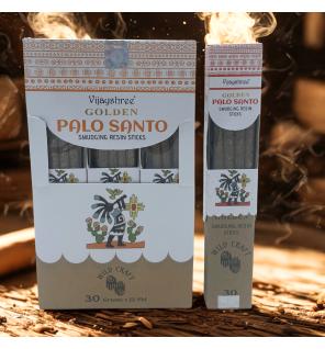 Varillas de resina para difuminar Palo Santo dorado de 30 g (6 unidades)