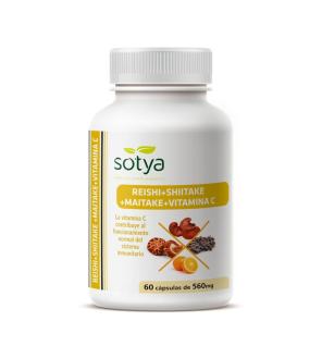 Reishi, maitake y shiitake 560mg 60 capsulas Sotya