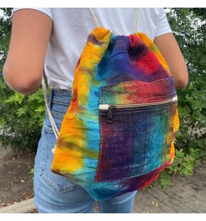 Bolsa de cuerda de cáñamo Tiedye