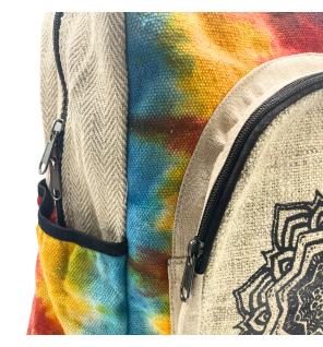 Mochila grande de cáñamo Tiedye - Mandala