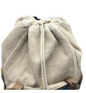 Mochila cuadrada grande de cáñamo Tiedye