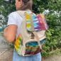 Mochila cuadrada grande de cáñamo Tiedye