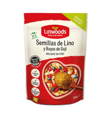 Semillas de Lino y Bayas de Goji Molidas Bio 200g Linwoods