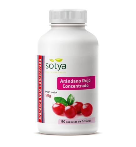 Arandano rojo concentrado 650mg 90 capsulas Sotya