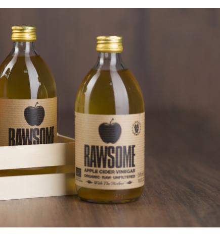 Vinagre de sidra de manzana con genjibre y curcuma sin filtrar Bio 6x500ml RAWSOME