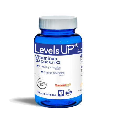 Vitamina D3 (2000 UI) + K2 60 comp Levels Up