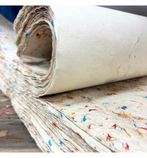 Lokta Papel de envolver hecho a mano - Mezcla de colores de algodón