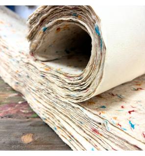 Lokta Papel de envolver hecho a mano - Mezcla de colores de algodón