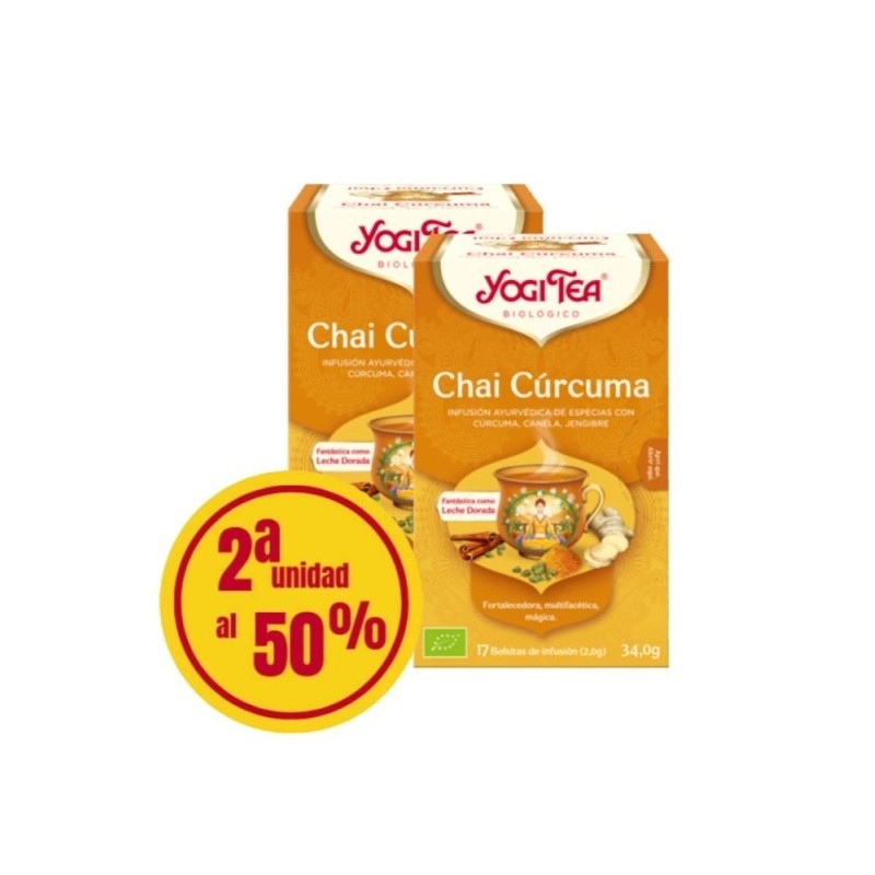 Yogi Tea Chai Curcuma 2ª unidad al 50% 17 filtros BIO