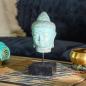 Cabeza de Buda en Reposo sobre Soporte - Cobre Verde
