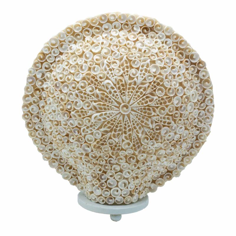 Lámpara Boho de Conchas Marinas - Concha Redonda Grande - 30 cm