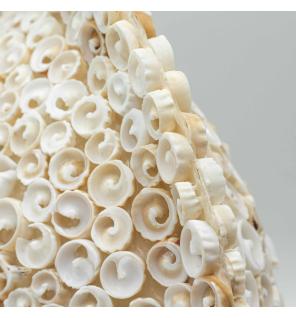 Lámpara Boho de Conchas Marinas - Concha Redonda Grande - 30 cm