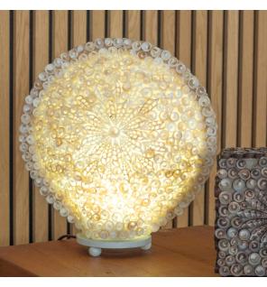 Lámpara Boho de Conchas Marinas - Concha Redonda Grande - 30 cm