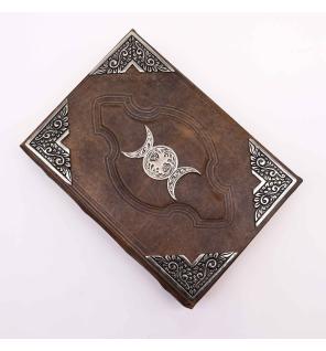 Libro Marrón - Decoracion de triple luna de zinc con bordes de cubierta