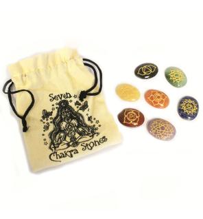 Piedras Chakra Grandes Set ( Forma Ovalada )