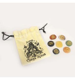 Conjunto de Chakras de Piedras Pequeñas (Forma Redondeada)