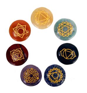 Conjunto de Chakras de Piedras Pequeñas (Forma Redondeada)