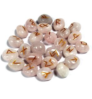 juego de Runa de la India en bolsas - Cuarzo rosa