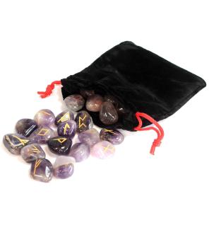 juego de Runa de la India en bolsas - Amatista