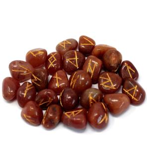 juego de Runa de la India en bolsas - Aventurina Roja