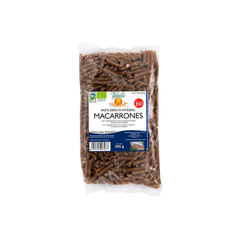 Macarrones de espelta integral bio 500 g Vegetalia