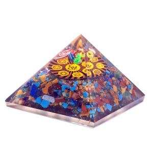 Pirámide de Orgonita Lrg 70mm - Gemas Chakra - Om Chakra - 70 mm