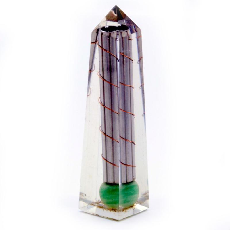 Orgonita Obelisco Verde Aventurina - 110x30 mm