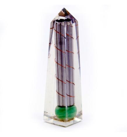 Orgonita Obelisco Verde Aventurina - 110x30 mm